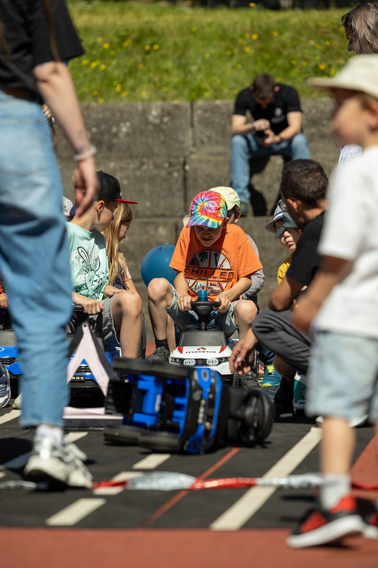 Enfants sur le parcours des RettungsgassenCHAMPIONS